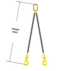 CHAIN SLING G80 DOS 1/2"X8' S326